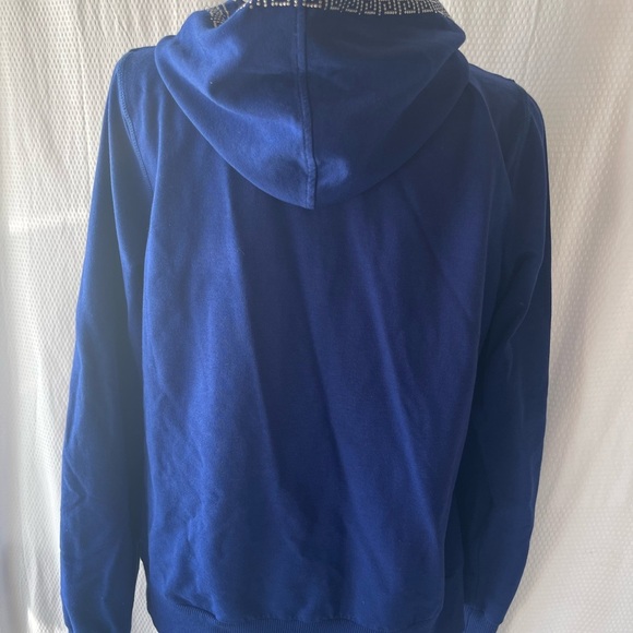 Christine Alexander Blue Hoodie with Silver Accents Sweat Set - Picture 2 of 11